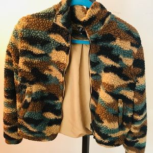 WORN fluffy bomber sweater